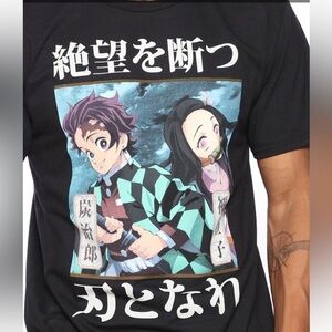 NWT Hot Topic Anime Demon Slayers Siblings Tee T-Shirt Black M